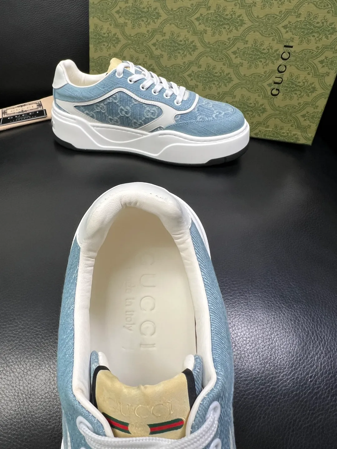 Men's shoes 💰820 Gucci high quality top crafts Gucci counter new original factory configuration, imported cowhide patchwork fabric from Italy, imported cowhide lining, breathable and comfortable, sole: original factory special supply original sole super comfortable, original factory and single goods, welcome to compare, code number 38-44 (customized 45 46)